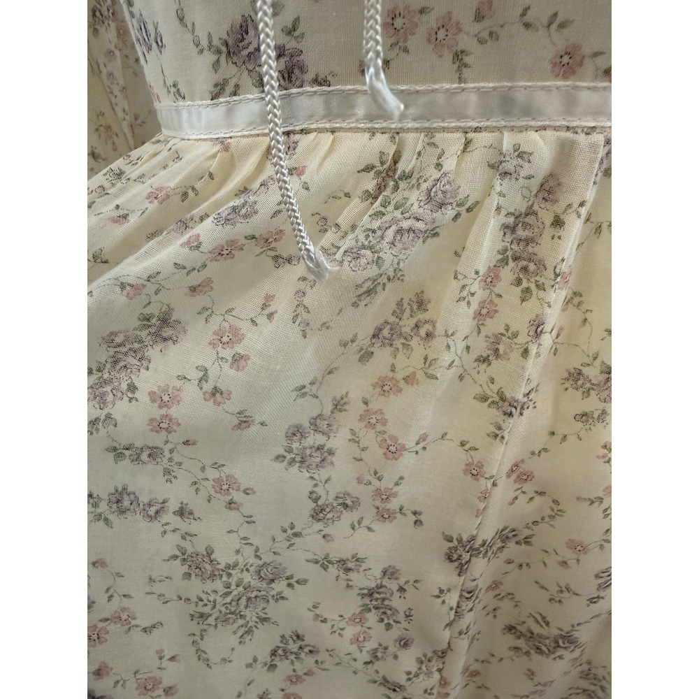 Vintage Gunne Sax Jessica XS Victorian Prairie Floral Lace Maxi Dress 26W - Picture 5 of 11